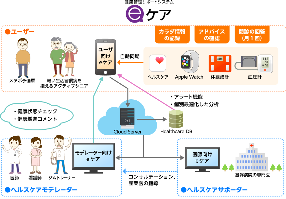 健康管理サポートシステム eケア イメージ